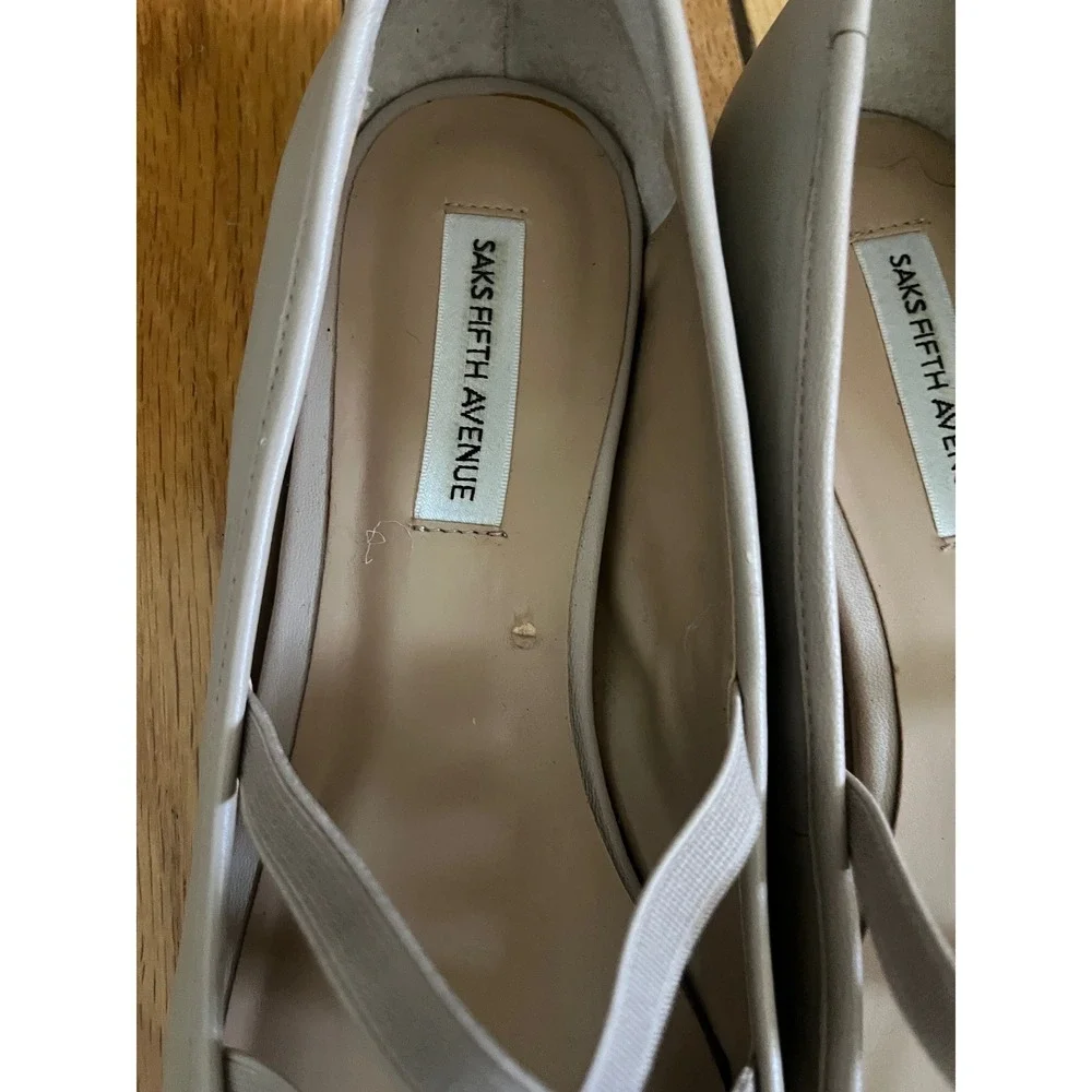 Saks Fifth Avenue Ballet Flats Nude Beige Size‎ 7